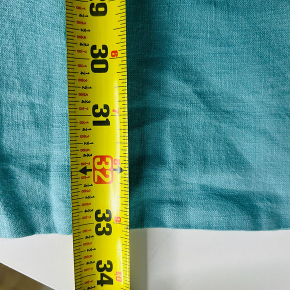 Flax Tunic Dress Size Small Linen Short‎ Sleeve Light Teal - Picture 6 of 10